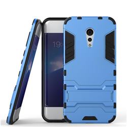 Armor Premium Tactical Grip Kickstand Shockproof Dual Layer Rugged Hard Cover for Vivo Xplay6 - Light Blue
