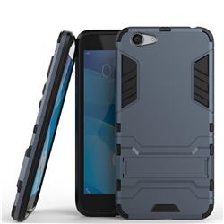 Armor Premium Tactical Grip Kickstand Shockproof Dual Layer Rugged Hard Cover for Vivo Y53 - Navy