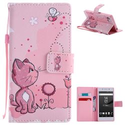 Cats and Bees PU Leather Wallet Case for Sony Xperia Z5 / Z5 Dual