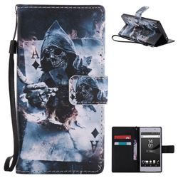 Skull Magician PU Leather Wallet Case for Sony Xperia Z5 / Z5 Dual