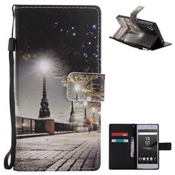 City Night View PU Leather Wallet Case for Sony Xperia Z5 / Z5 Dual