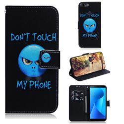 Not Touch My Phone PU Leather Wallet Case for Asus Zenfone Max Plus (M1) ZB570TL