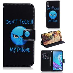 Not Touch My Phone PU Leather Wallet Case for Asus Zenfone Max Pro (M1) ZB601KL