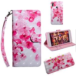 Peach Blossom 3D Painted Leather Wallet Case for Asus Zenfone Max Pro (M2) ZB631KL