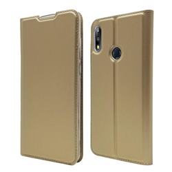 Ultra Slim Card Magnetic Automatic Suction Leather Wallet Case for Asus Zenfone Max Pro (M2) ZB631KL - Champagne