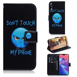 Not Touch My Phone PU Leather Wallet Case for Asus Zenfone Max Pro (M2) ZB631KL