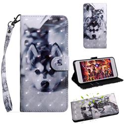 Husky Dog 3D Painted Leather Wallet Case for Asus Zenfone Max (M2) ZB633KL