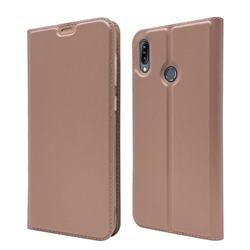 Ultra Slim Card Magnetic Automatic Suction Leather Wallet Case for Asus Zenfone Max (M2) ZB633KL - Rose Gold