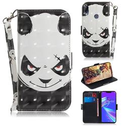 Angry Bear 3D Painted Leather Wallet Phone Case for Asus Zenfone Max (M2) ZB633KL