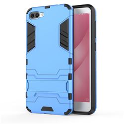 Armor Premium Tactical Grip Kickstand Shockproof Dual Layer Rugged Hard Cover for Asus Zenfone 4 Max ZC520KL - Light Blue