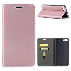 Tree Bark Pattern Automatic suction Leather Wallet Case for Asus Zenfone 4 Max ZC554KL Pro Plus - Rose Gold