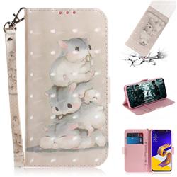 Three Squirrels 3D Painted Leather Wallet Phone Case for Asus Zenfone 5Z ZS620KL