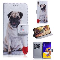 Pug Dog PU Leather Wallet Case for Asus Zenfone 5Z ZS620KL