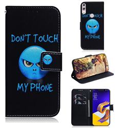 Not Touch My Phone PU Leather Wallet Case for Asus Zenfone 5Z ZS620KL