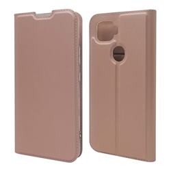 Ultra Slim Card Magnetic Automatic Suction Leather Wallet Case for ZTE A1 ZTG01 5G - Rose Gold
