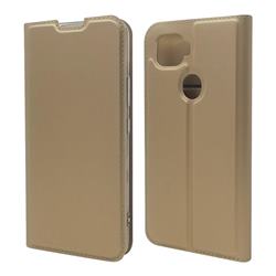 Ultra Slim Card Magnetic Automatic Suction Leather Wallet Case for ZTE A1 ZTG01 5G - Champagne