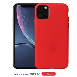 Howmak Slim Liquid Silicone Rubber Shockproof Phone Case Cover for iPhone 11 (6.1 inch) - Red