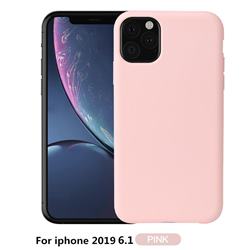 Howmak Slim Liquid Silicone Rubber Shockproof Phone Case Cover for iPhone 11 (6.1 inch) - Pink