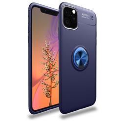 Auto Focus Invisible Ring Holder Soft Phone Case for iPhone 11 (6.1 inch) - Blue