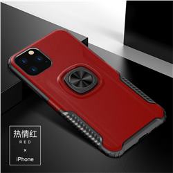 Knight Armor Anti Drop PC + Silicone Invisible Ring Holder Phone Cover for iPhone 11 (6.1 inch) - Red