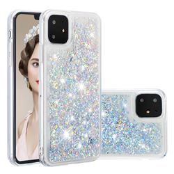 Dynamic Liquid Glitter Quicksand Sequins TPU Phone Case for iPhone 11 (6.1 inch) - Silver
