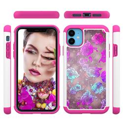 peony Flower Shock Absorbing Hybrid Defender Rugged Phone Case Cover for iPhone 11 (6.1 inch)