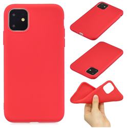 Candy Soft Silicone Protective Phone Case for iPhone 11 (6.1 inch) - Red