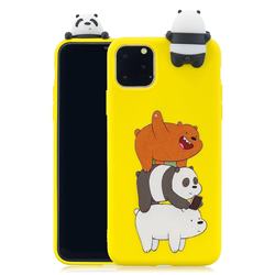 Striped Bear Soft 3D Climbing Doll Soft Case for iPhone 11 (6.1 inch)