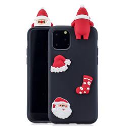 Black Santa Claus Christmas Xmax Soft 3D Silicone Case for iPhone 11 (6.1 inch)