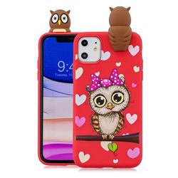 Bow Owl Soft 3D Climbing Doll Soft Case for iPhone 11 (6.1 inch)
