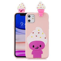 Ice Cream Man Soft 3D Climbing Doll Soft Case for iPhone 11 (6.1 inch)