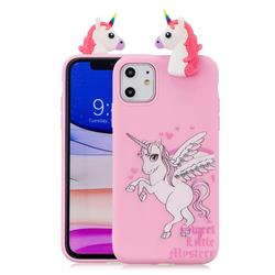 Wings Unicorn Soft 3D Climbing Doll Soft Case for iPhone 11 (6.1 inch)
