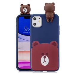 Cute Bear Soft 3D Climbing Doll Soft Case for iPhone 11 (6.1 inch)