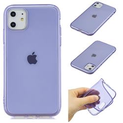 Transparent Jelly Mobile Phone Case for iPhone 11 (6.1 inch) - Purple