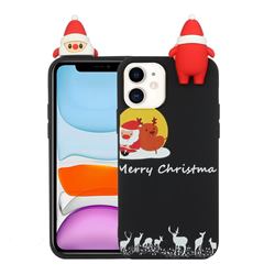 Santa Elk on Moon Christmas Xmax Soft 3D Doll Silicone Case for iPhone 11 (6.1 inch)