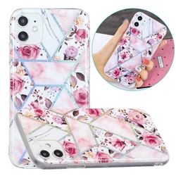 Rose Flower Painted Galvanized Electroplating Soft Phone Case Cover for iPhone 11 (6.1 inch)