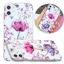 Magnolia Painted Galvanized Electroplating Soft Phone Case Cover for iPhone 11 (6.1 inch)