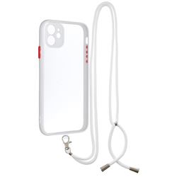 Necklace Cross-body Lanyard Strap Cord Phone Case Cover for iPhone 11 (6.1 inch) - White