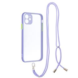 Necklace Cross-body Lanyard Strap Cord Phone Case Cover for iPhone 11 (6.1 inch) - Purple