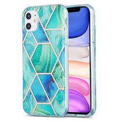 Green Glacier Marble Pattern Galvanized Electroplating Protective Case Cover for iPhone 11 (6.1 inch)