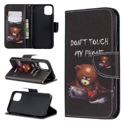Chainsaw Bear Leather Wallet Case for iPhone 11
