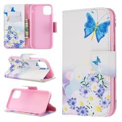 Butterflies Flowers Leather Wallet Case for iPhone 11
