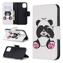 Lovely Panda Leather Wallet Case for iPhone 11