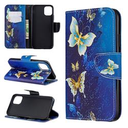 Golden Butterflies Leather Wallet Case for iPhone 11