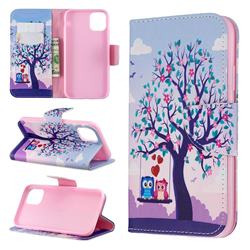 Tree and Owls Leather Wallet Case for iPhone 11