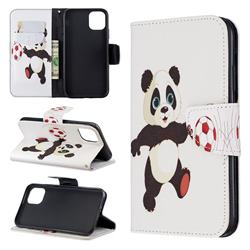 Football Panda Leather Wallet Case for iPhone 11