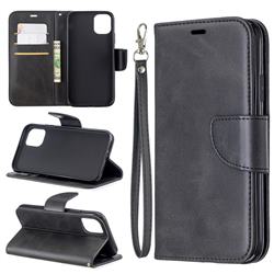 Classic Sheepskin PU Leather Phone Wallet Case for iPhone 11 (6.1 inch) - Black