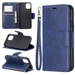 Classic Sheepskin PU Leather Phone Wallet Case for iPhone 11 (6.1 inch) - Blue