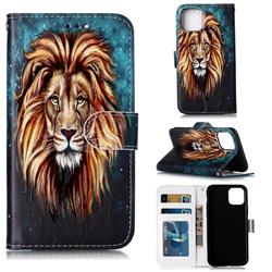 Ice Lion 3D Relief Oil PU Leather Wallet Case for iPhone 11 (6.1 inch)