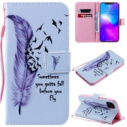 Feather Birds PU Leather Wallet Case for iPhone 11 (6.1 inch)